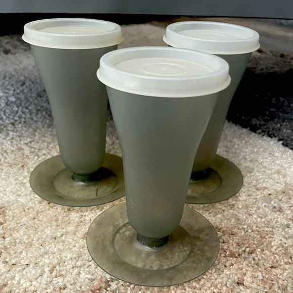 Tupperware Kitchen Set Of 3 Vintage Tupperware Pudding Parfait